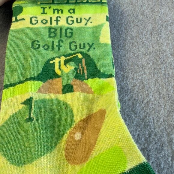 Blue Q “I’m a Golf Guy. BIG Golf Guy” Crew Socks Men’s 7–12 Funny Gift NWT - Picture 5 of 6